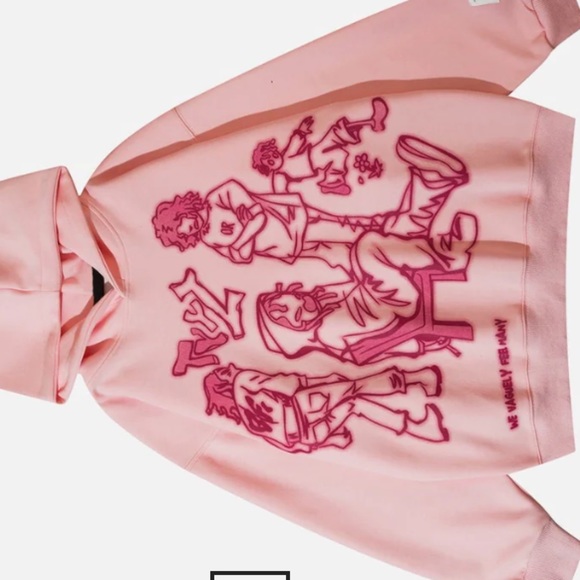 Pink zip up hoodie can’t fit no more